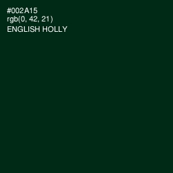 #002A15 - English Holly Color Image